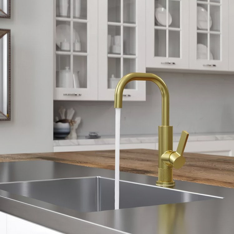 Bar Faucet Montay Prep 1 Lever ADA CALGreen Brushed Gold High Arc Swivel 360 DEG 1.8 Gallons per Minute - Image 3
