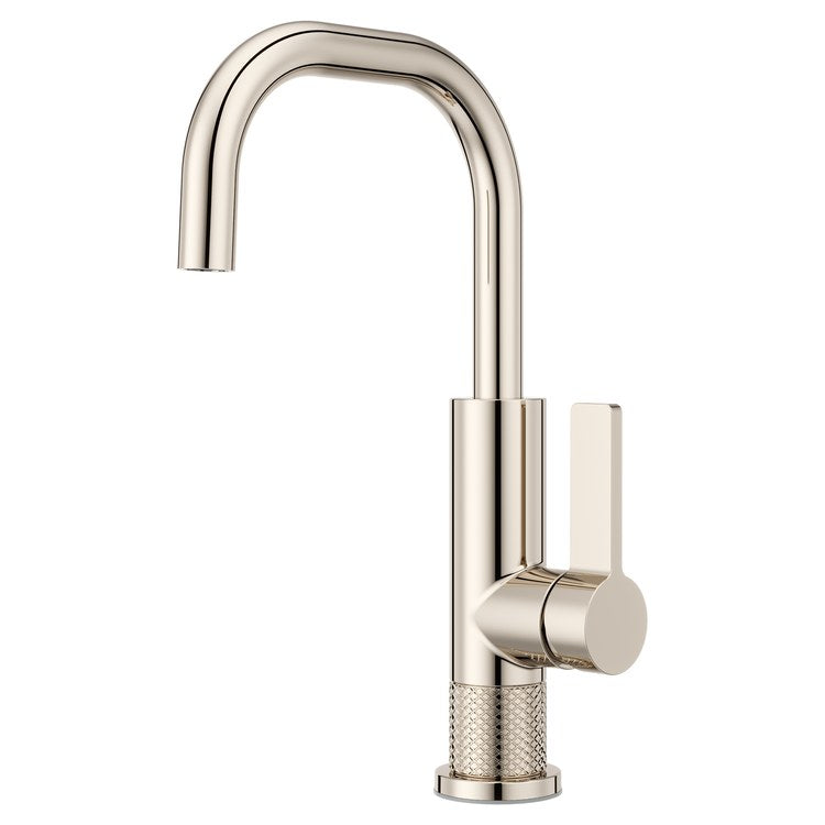 Bar Faucet Montay Prep 1 Lever ADA CALGreen Polished Nickel High Arc Swivel 360 DEG 1.8 Gallons per Minute - Image 1