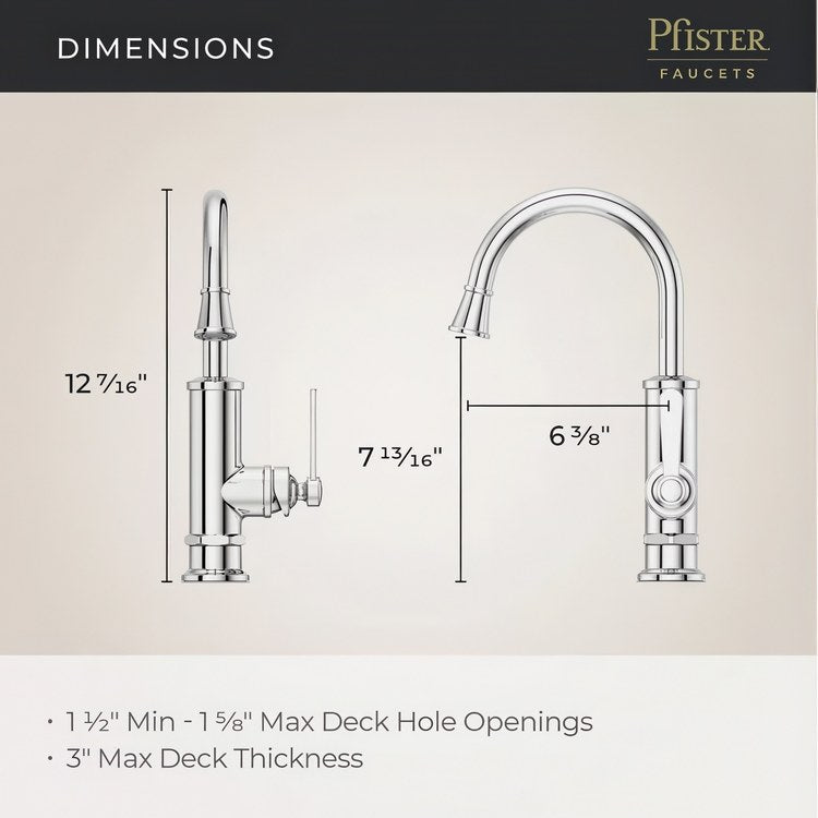 Bar Faucet Port Haven Prep 1 Lever ADA CALGreen Polished Chrome High Arc Swivel 360 DEG 1.8 Gallons per Minute - Image 3
