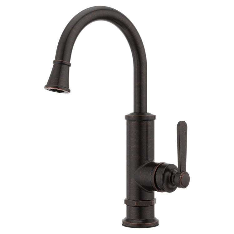 Bar Faucet Port Haven Prep 1 Lever ADA CALGreen Tuscan Bronze High Arc Swivel 360 DEG 1.8 Gallons per Minute - Image 1