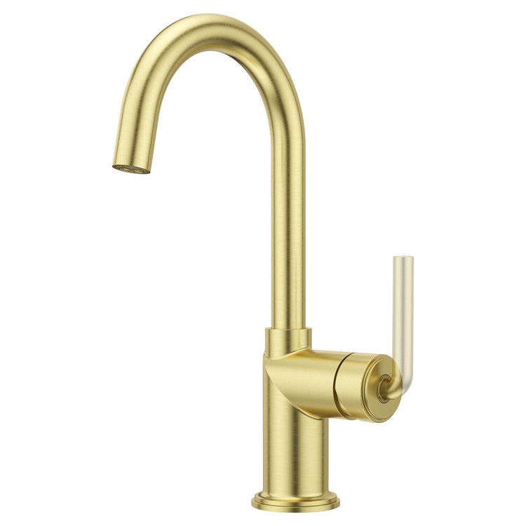 Bar Faucet Tenet Prep Less Handle ADA CALGreen Brushed Gold High Arc Swivel 360 DEG 1.8 Gallons per Minute - Image 1