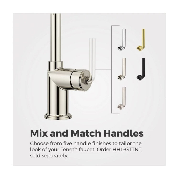Bar Faucet Tenet Prep Less Handle ADA CALGreen Polished Nickel High Arc Swivel 360 DEG 1.8 Gallons per Minute - Image 2