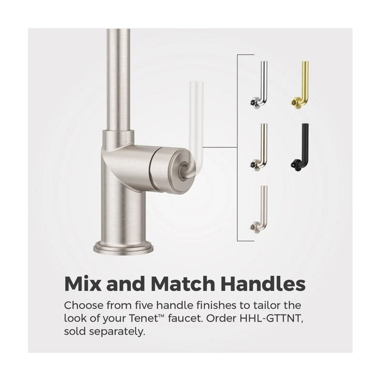 Bar Faucet Tenet Prep Less Handle ADA CALGreen Spot Defense Stainless Steel High Arc Swivel 360 DEG 1.8 Gallons per Minute - Image 2