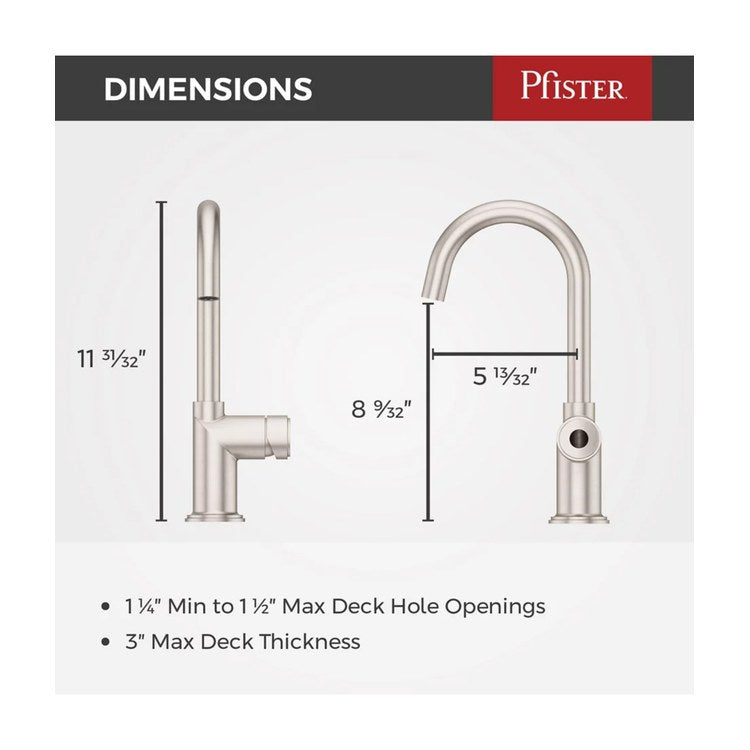 Bar Faucet Tenet Prep Less Handle ADA CALGreen Spot Defense Stainless Steel High Arc Swivel 360 DEG 1.8 Gallons per Minute - Image 3