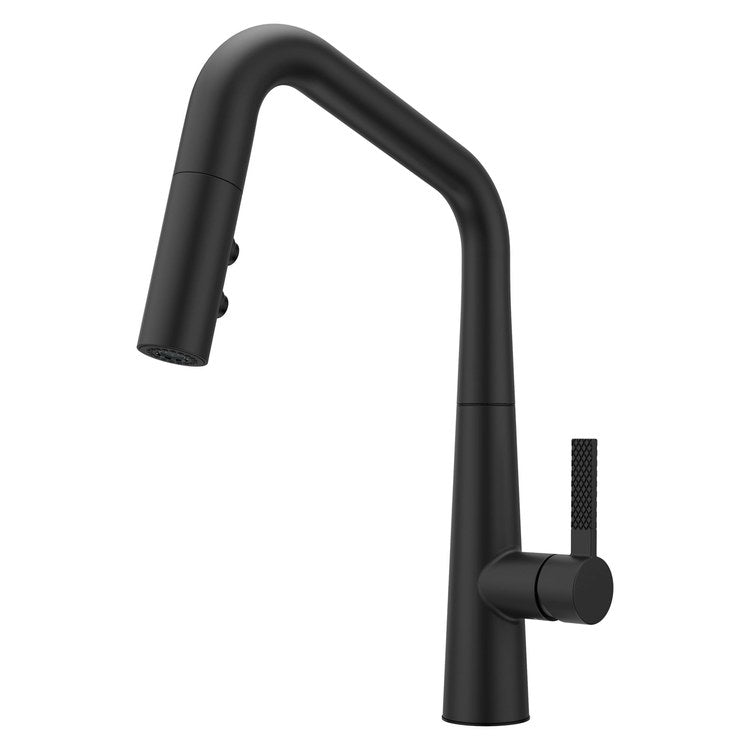 Kitchen Faucet Asari 1 Lever ADA CALGreen Matte Black 3 Function Pull Down High Arc Swivel 360 DEG 1/3 Hole Deck MagnePfit 1.8 Gallons per Minute - Image 2
