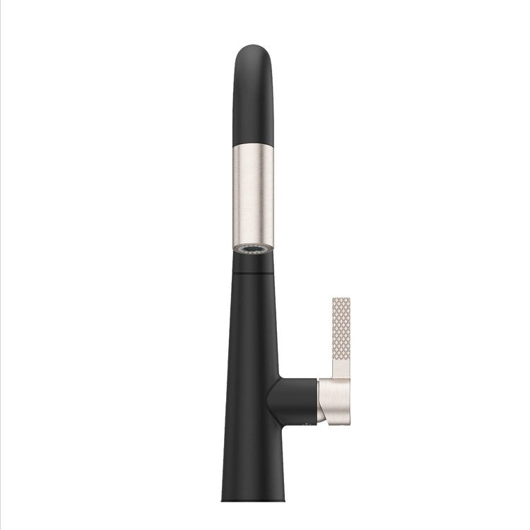 Kitchen Faucet Asari 1 Lever ADA CALGreen Matte Black and Spot Defense Stainless Steel 3 Function Pull Down High Arc Swivel 360 DEG 1/3 Hole Deck MagnePfit 1.8 Gallons per Minute - Image 3