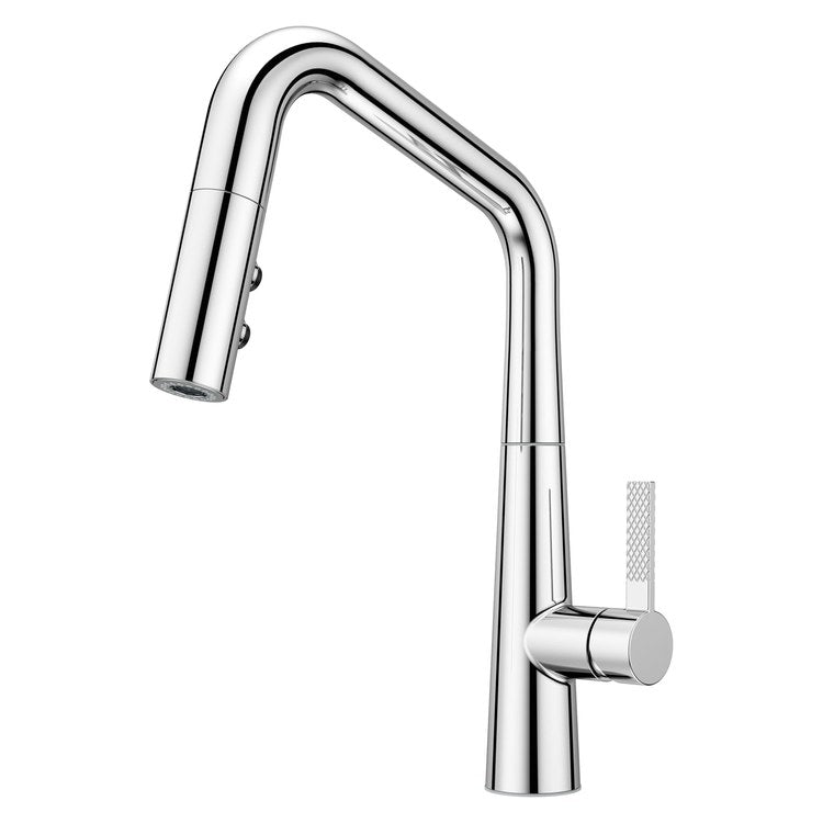 Kitchen Faucet Asari 1 Lever ADA CALGreen Polished Chrome 3 Function Pull Down High Arc Swivel 360 DEG 1/3 Hole Deck MagnePfit 1.8 Gallons per Minute - Image 2