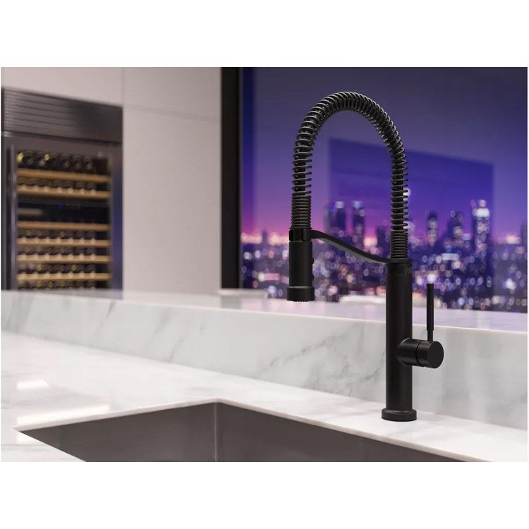 Kitchen Faucet Bruton 1 Lever ADA CALGreen Matte Black 3 Function Pull Down High Arc Swivel 360 DEG 1 Hole Deck MagnePfit/AccuDock 1.8 Gallons per Minute - Image 2