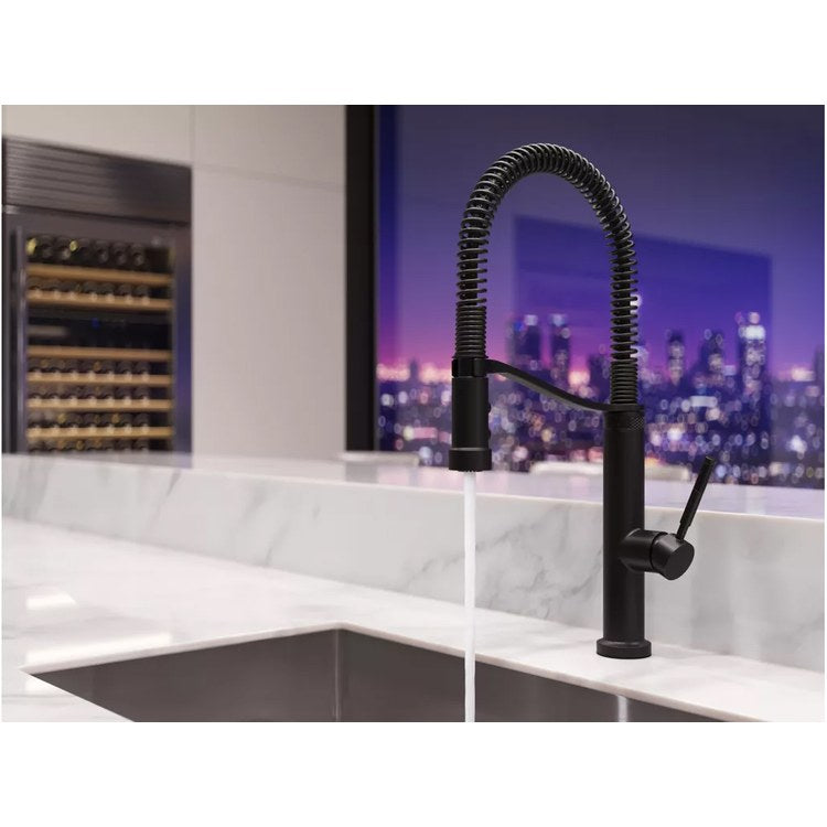 Kitchen Faucet Bruton 1 Lever ADA CALGreen Matte Black 3 Function Pull Down High Arc Swivel 360 DEG 1 Hole Deck MagnePfit/AccuDock 1.8 Gallons per Minute - Image 3