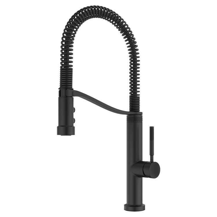 Kitchen Faucet Bruton 1 Lever ADA CALGreen Matte Black 3 Function Pull Down High Arc Swivel 360 DEG 1 Hole Deck MagnePfit/AccuDock 1.8 Gallons per Minute