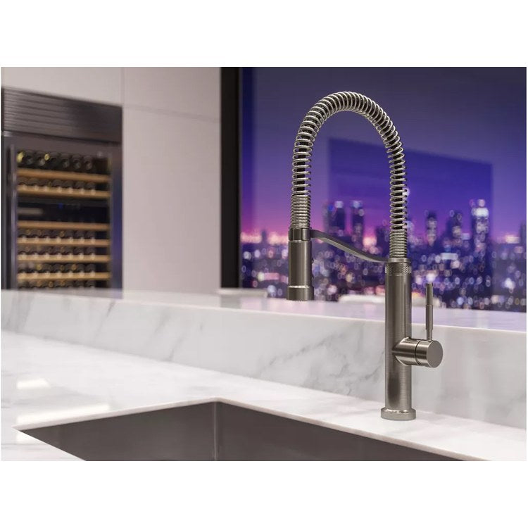 Kitchen Faucet Bruton 1 Lever ADA CALGreen Stainless Steel 3 Function Pull Down High Arc Swivel 360 DEG 1 Hole Deck MagnePfit/AccuDock 1.8 Gallons per Minute - Image 2
