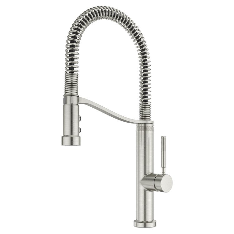 Kitchen Faucet Bruton 1 Lever ADA CALGreen Stainless Steel 3 Function Pull Down High Arc Swivel 360 DEG 1 Hole Deck MagnePfit/AccuDock 1.8 Gallons per Minute