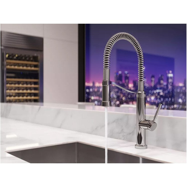 Kitchen Faucet Bruton 1 Lever ADA CALGreen Polished Chrome 3 Function Pull Down High Arc Swivel 360 DEG 1 Hole Deck MagnePfit/AccuDock 1.8 Gallons per Minute - Image 2