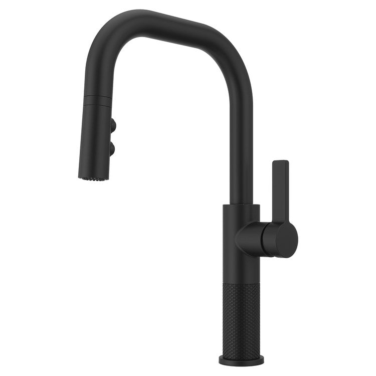 Kitchen Faucet Montay 1 Lever ADA CALGreen Matte Black 3 Function Pull Down High Arc Swivel 360 DEG 1 Hole Deck MagnePfit 1.8 Gallons per Minute - Image 1