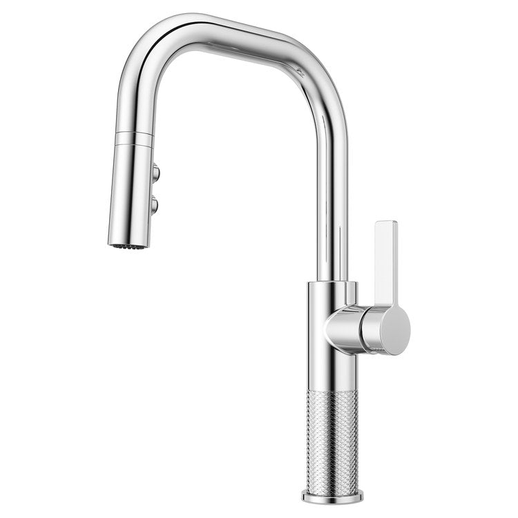 Kitchen Faucet Montay 1 Lever ADA CALGreen Polished Chrome 3 Function Pull Down High Arc Swivel 360 DEG 1 Hole Deck MagnePfit 1.8 Gallons per Minute - Image 1