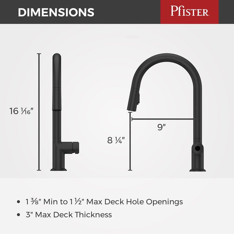 Kitchen Faucet Tenet Less Handle ADA Spot Defense Matte Black 2 Function Pull Down High Arc Swivel 360 DEG 1/2/3/4 Hole Deck MagnePfit 1.8 Gallons per Minute - Image 2