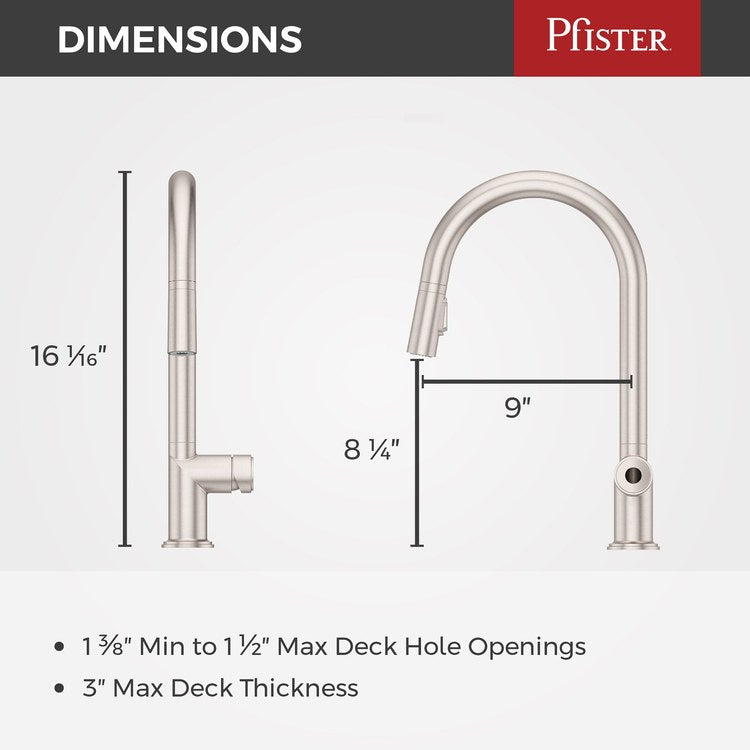 Kitchen Faucet Tenet Less Handle ADA Spot Defense Stainless Steel 2 Function Pull Down High Arc Swivel 360 DEG 1/2/3/4 Hole Deck MagnePfit 1.8 Gallons per Minute - Image 2