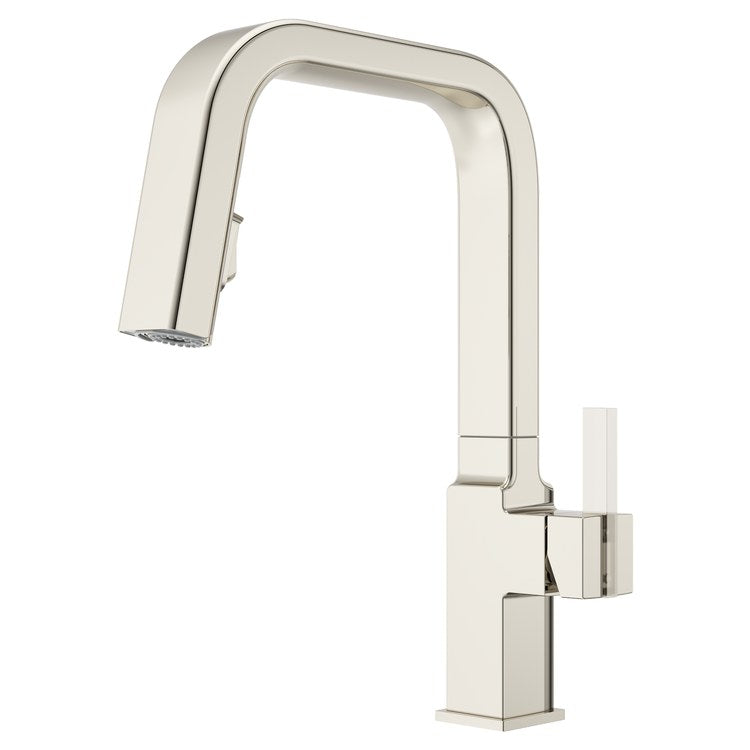 Kitchen Faucet Verve Less Handle ADA CALGreen Polished Nickel 2 Function Pull Down Concealed Swivel 360 DEG 1 Hole Deck MagnePfit 1.8 Gallons per Minute - Image 1