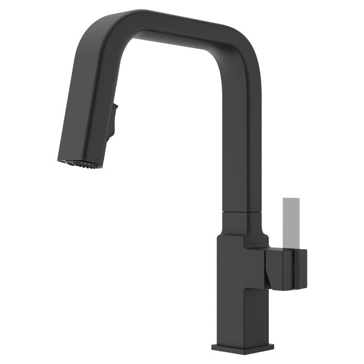 Kitchen Faucet Verve Less Handle ADA CALGreen Spot Defense Matte Black 2 Function Pull Down Concealed Swivel 360 DEG 1 Hole Deck MagnePfit 1.8 Gallons per Minute - Image 1