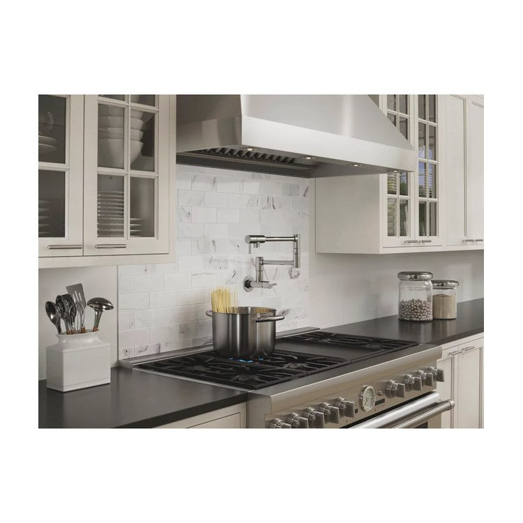Pot Filler Lita 2 Lever ADA Polished Chrome 1 Hole Wall 2.2 Gallons per Minute - Image 2