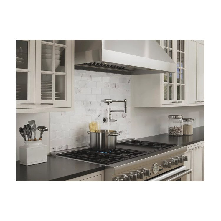 Pot Filler Lita 2 Lever ADA Polished Chrome 1 Hole Wall 2.2 Gallons per Minute - Image 3
