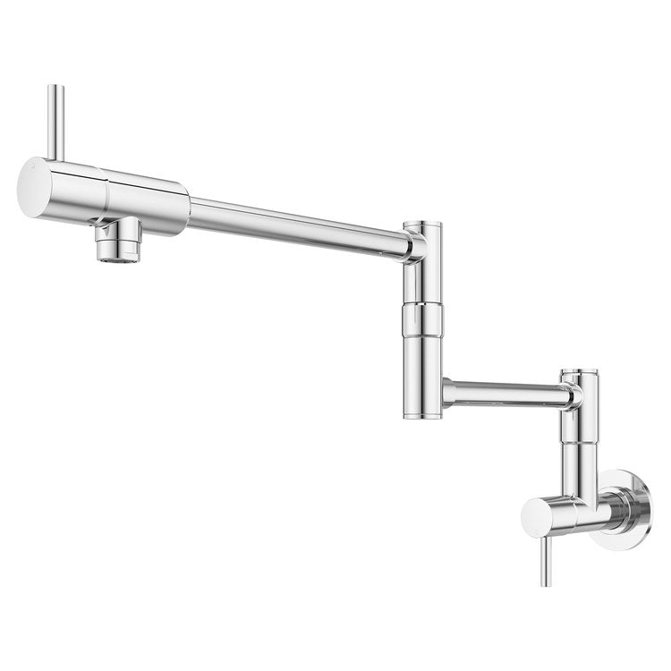 Pot Filler Lita 2 Lever ADA Polished Chrome 1 Hole Wall 2.2 Gallons per Minute