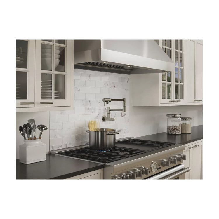Pot Filler Lita 2 Lever ADA Stainless Steel 1 Hole Wall 2.2 Gallons per Minute - Image 2