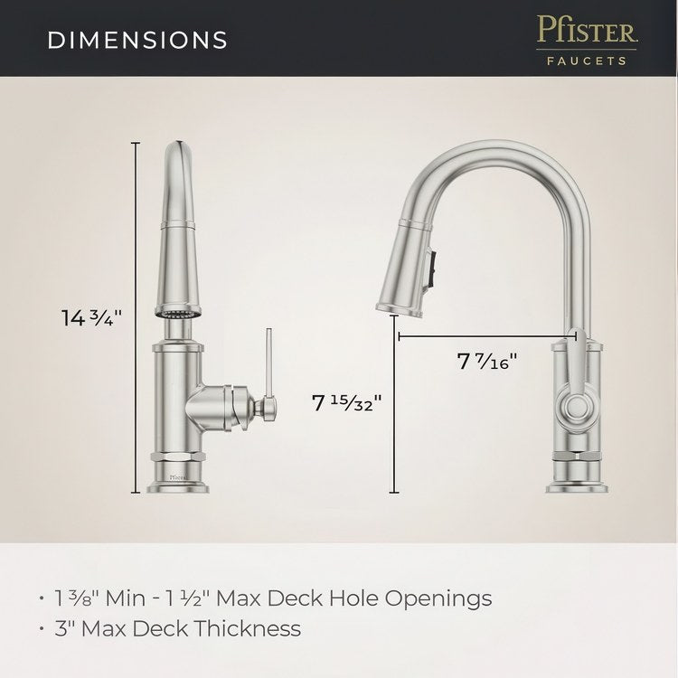 Bar Faucet Port Haven Prep 1 Lever ADA CALGreen Stainless Steel MagnePfit 2 Function Pull Down High Arc Swivel 360 DEG 1.8 Gallons per Minute - Image 3