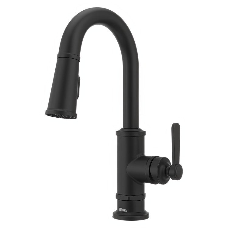Bar Faucet Port Haven Prep 1 Lever ADA CALGreen Spot Defense Matte Black MagnePfit 2 Function Pull Down High Arc Swivel 360 DEG 1.8 Gallons per Minute