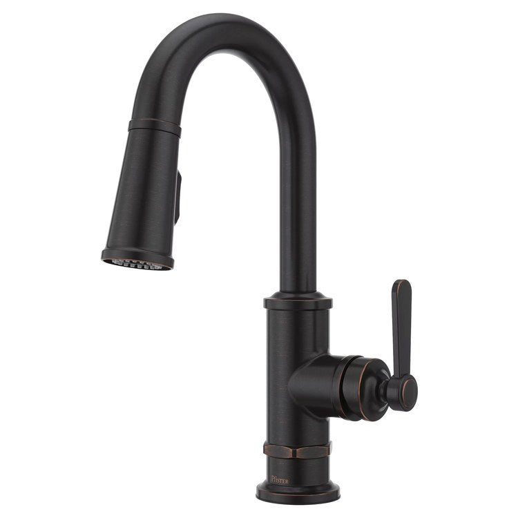 Bar Faucet Port Haven Prep 1 Lever ADA CALGreen Tuscan Bronze MagnePfit 2 Function Pull Down High Arc Swivel 360 DEG 1.8 Gallons per Minute
