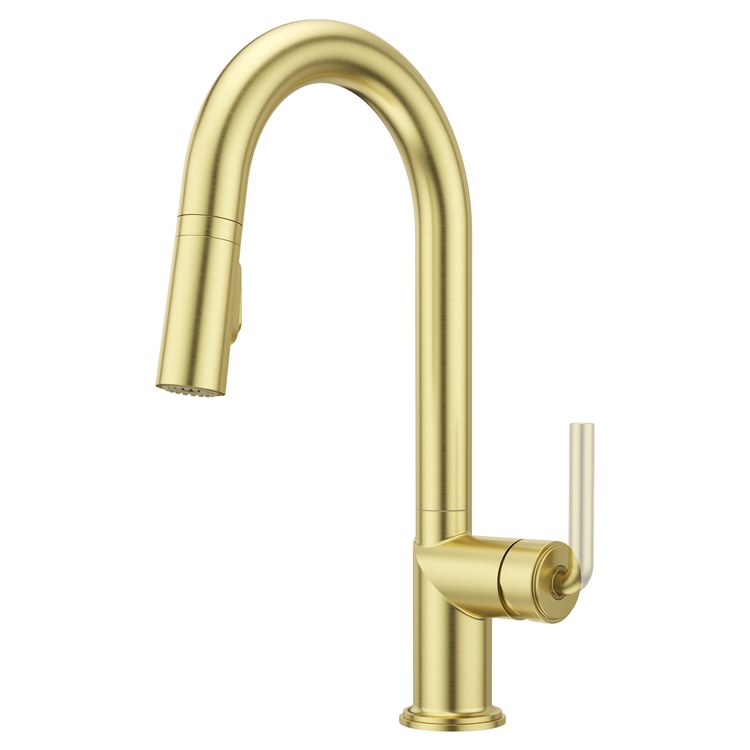 Bar Faucet Tenet Prep Less Handle ADA CALGreen Brushed Gold MagnePfit 2 Function Pull Down High Arc Swivel 360 DEG 1.8 Gallons per Minute - Image 1