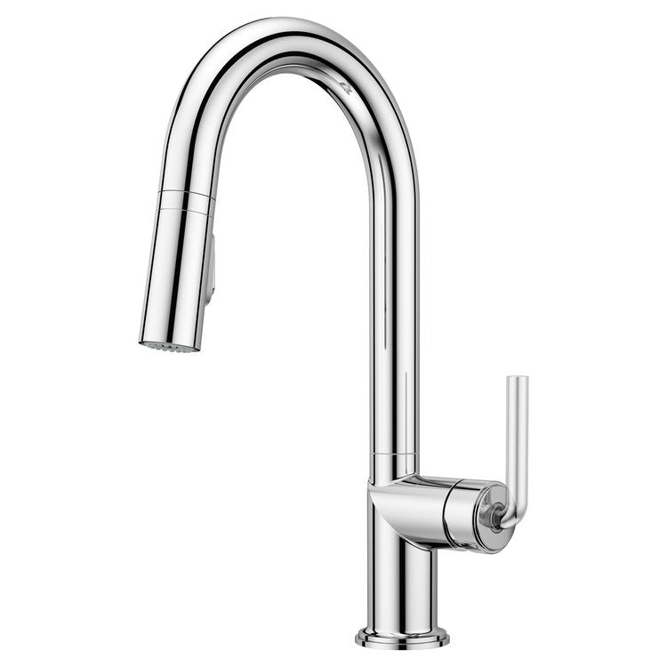 Bar Faucet Tenet Prep Less Handle ADA CALGreen Polished Chrome MagnePfit 2 Function Pull Down High Arc Swivel 360 DEG 1.8 Gallons per Minute - Image 1