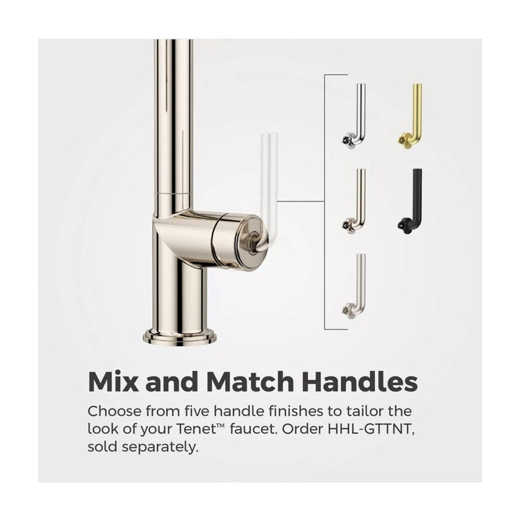 Bar Faucet Tenet Prep Less Handle ADA CALGreen Polished Nickel MagnePfit 2 Function Pull Down High Arc Swivel 360 DEG 1.8 Gallons per Minute - Image 2