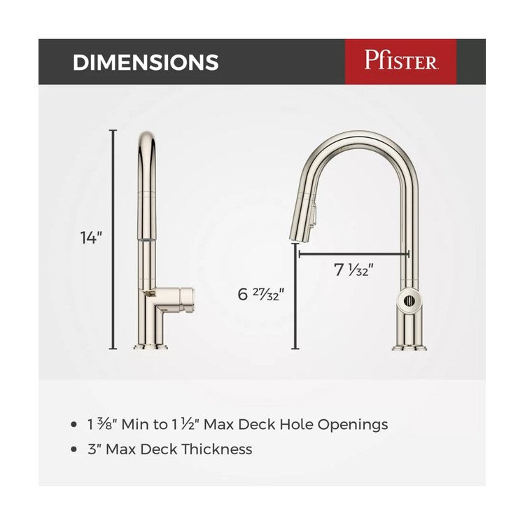 Bar Faucet Tenet Prep Less Handle ADA CALGreen Polished Nickel MagnePfit 2 Function Pull Down High Arc Swivel 360 DEG 1.8 Gallons per Minute - Image 3