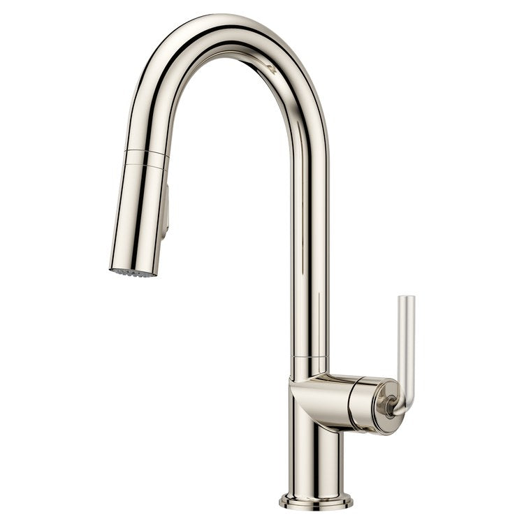 Bar Faucet Tenet Prep Less Handle ADA CALGreen Polished Nickel MagnePfit 2 Function Pull Down High Arc Swivel 360 DEG 1.8 Gallons per Minute - Image 1