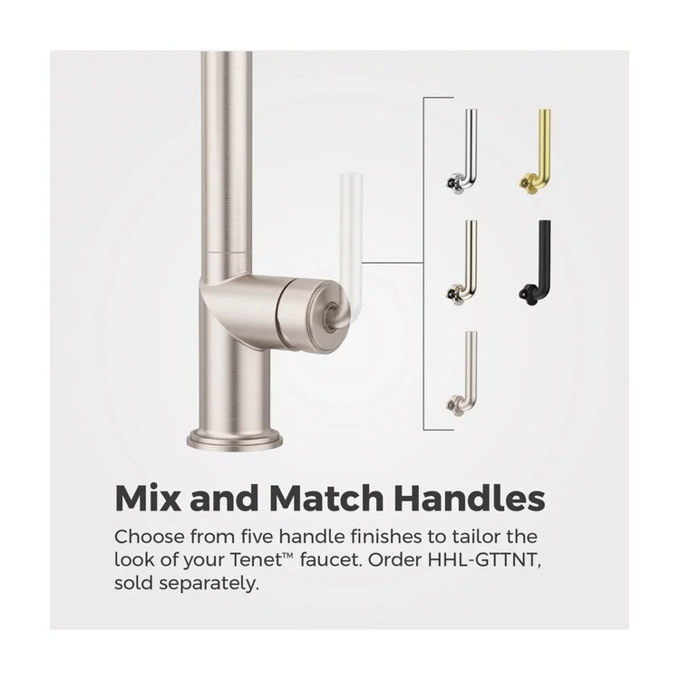 Bar Faucet Tenet Prep Less Handle ADA CALGreen Spot Defense Stainless Steel MagnePfit 2 Function Pull Down High Arc Swivel 360 DEG 1.8 Gallons per Minute - Image 2