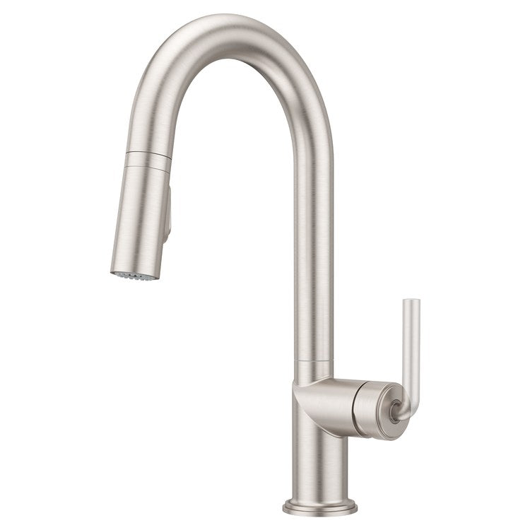 Bar Faucet Tenet Prep Less Handle ADA CALGreen Spot Defense Stainless Steel MagnePfit 2 Function Pull Down High Arc Swivel 360 DEG 1.8 Gallons per Minute - Image 1