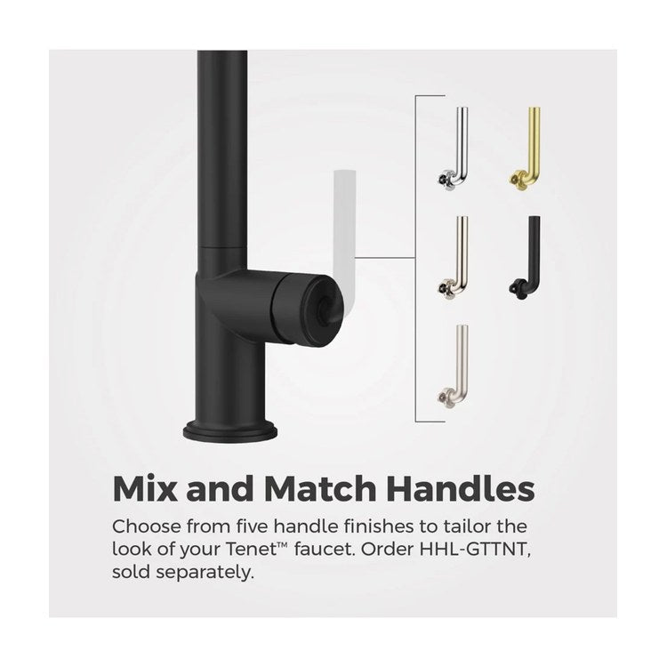 Bar Faucet Tenet Prep Less Handle ADA CALGreen Spot Defense Matte Black MagnePfit 2 Function Pull Down High Arc Swivel 360 DEG 1.8 Gallons per Minute - Image 2