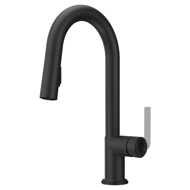 Bar Faucet Tenet Prep Less Handle ADA CALGreen Spot Defense Matte Black MagnePfit 2 Function Pull Down High Arc Swivel 360 DEG 1.8 Gallons per Minute - Image 1