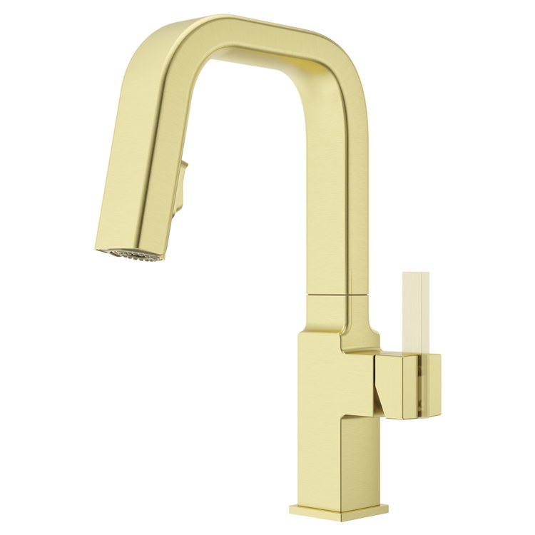 Bar Faucet Verve Prep 1 Lever ADA CALGreen Brushed Gold MagnePfit 2 Function Pull Down Medium Arc Swivel 360 DEG 1.8 Gallons per Minute - Image 1
