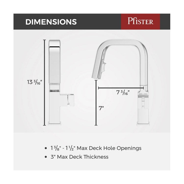 Bar Faucet Verve Prep 1 Lever ADA CALGreen Polished Chrome MagnePfit 2 Function Pull Down Medium Arc Swivel 360 DEG 1.8 Gallons per Minute - Image 2