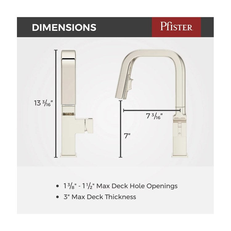 Bar Faucet Verve Prep 1 Lever ADA CALGreen Polished Nickel MagnePfit 2 Function Pull Down Medium Arc Swivel 360 DEG 1.8 Gallons per Minute - Image 3