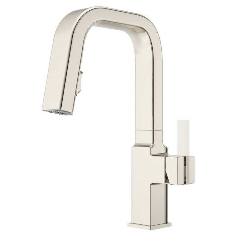 Bar Faucet Verve Prep 1 Lever ADA CALGreen Polished Nickel MagnePfit 2 Function Pull Down Medium Arc Swivel 360 DEG 1.8 Gallons per Minute - Image 1