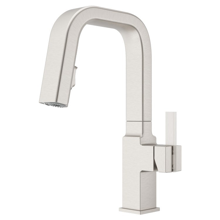 Bar Faucet Verve Prep 1 Lever ADA CALGreen Spot Defense Brushed Nickel MagnePfit 2 Function Pull Down Medium Arc Swivel 360 DEG 1.8 Gallons per Minute - Image 1