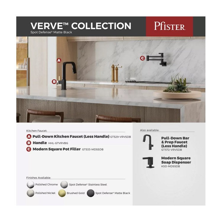 Bar Faucet Verve Prep 1 Lever ADA CALGreen Spot Defense Matte Black MagnePfit 2 Function Pull Down Medium Arc Swivel 360 DEG 1.8 Gallons per Minute - Image 3