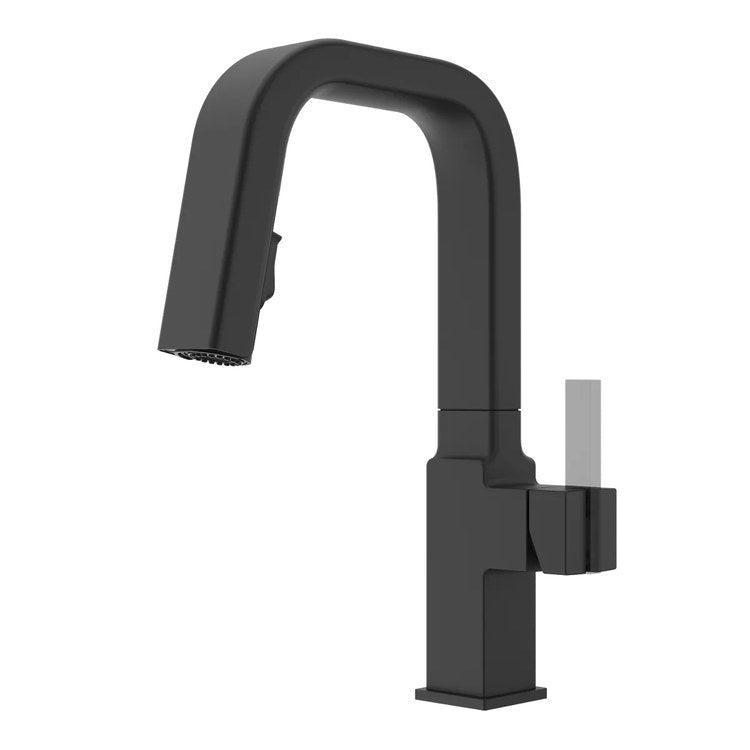 Bar Faucet Verve Prep 1 Lever ADA CALGreen Spot Defense Matte Black MagnePfit 2 Function Pull Down Medium Arc Swivel 360 DEG 1.8 Gallons per Minute - Image 1