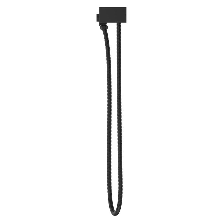 Handshower Holder Modern Square with 60 Inch Metal Hose Matte Black Metal - Image 2