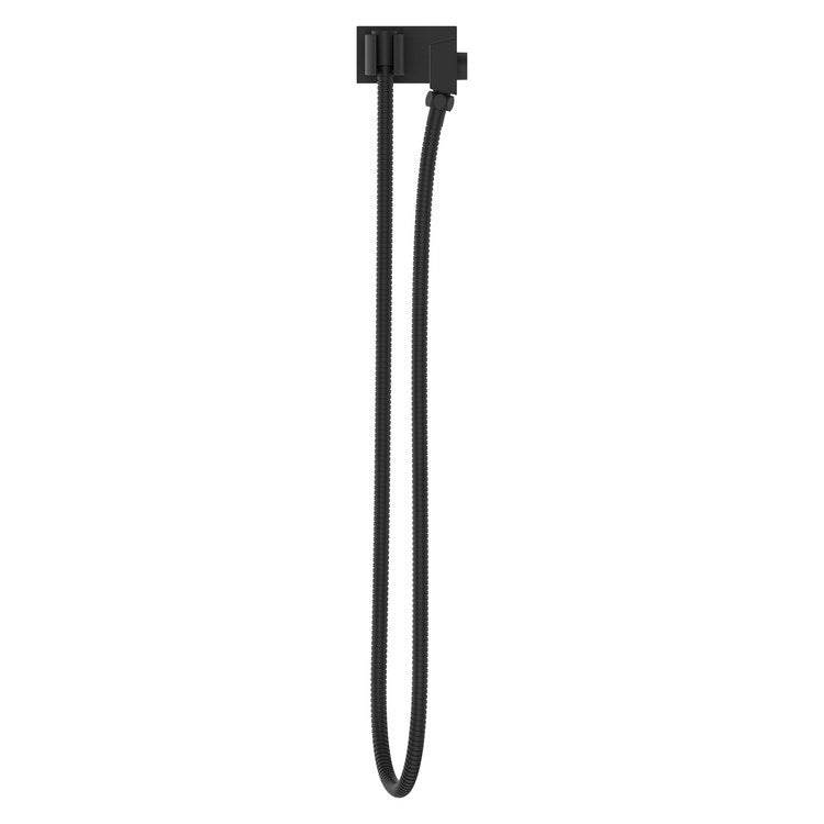 Handshower Holder Modern Square with 60 Inch Metal Hose Matte Black Metal - Image 3
