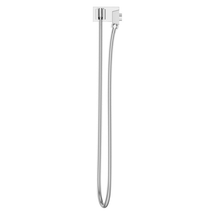 Handshower Holder Modern Square with 60 Inch Metal Hose Polished Chrome Metal - Image 3