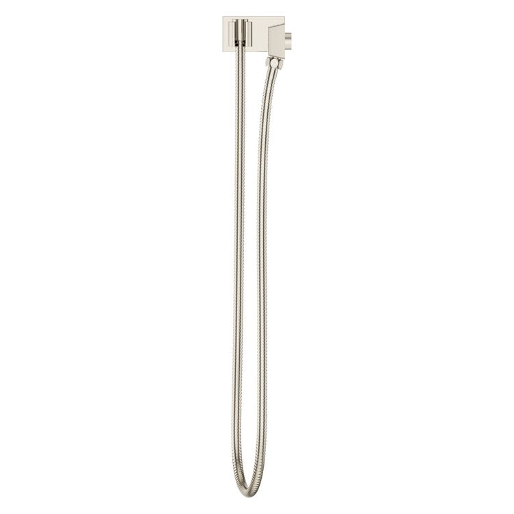 Handshower Holder Modern Square with 60 Inch Metal Hose Polished Nickel Metal - Image 3